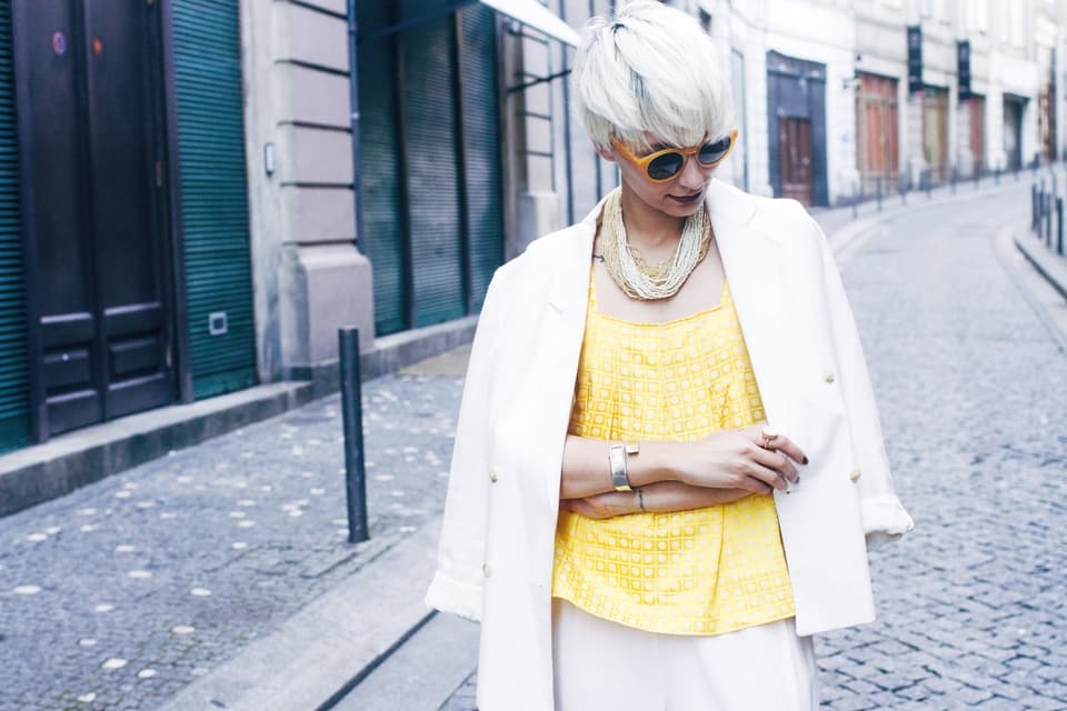 White, Yellow & Burgundy