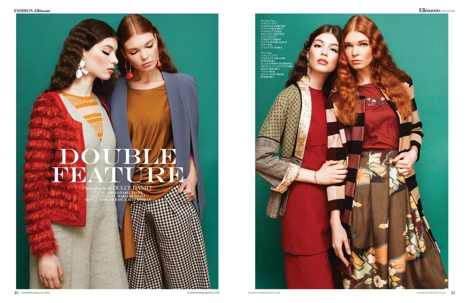 Doube Feature for Elléments Magazine