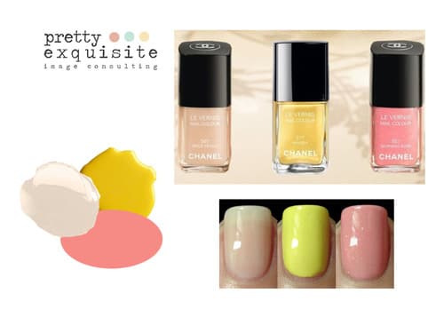 Chanel beige pétale, mimosa e morning rose
